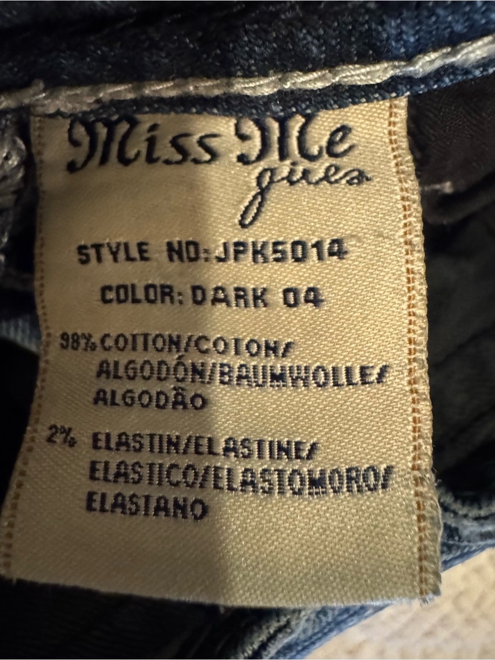 Miss Me Girls Size 10 Bootcut Jeans Rhinestone Embellished Western Y2K - Picture 11 of 14